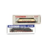 Fleischmann N Gauge German Steam and Electric Locomotives, comprising ref 67139, a Digital-