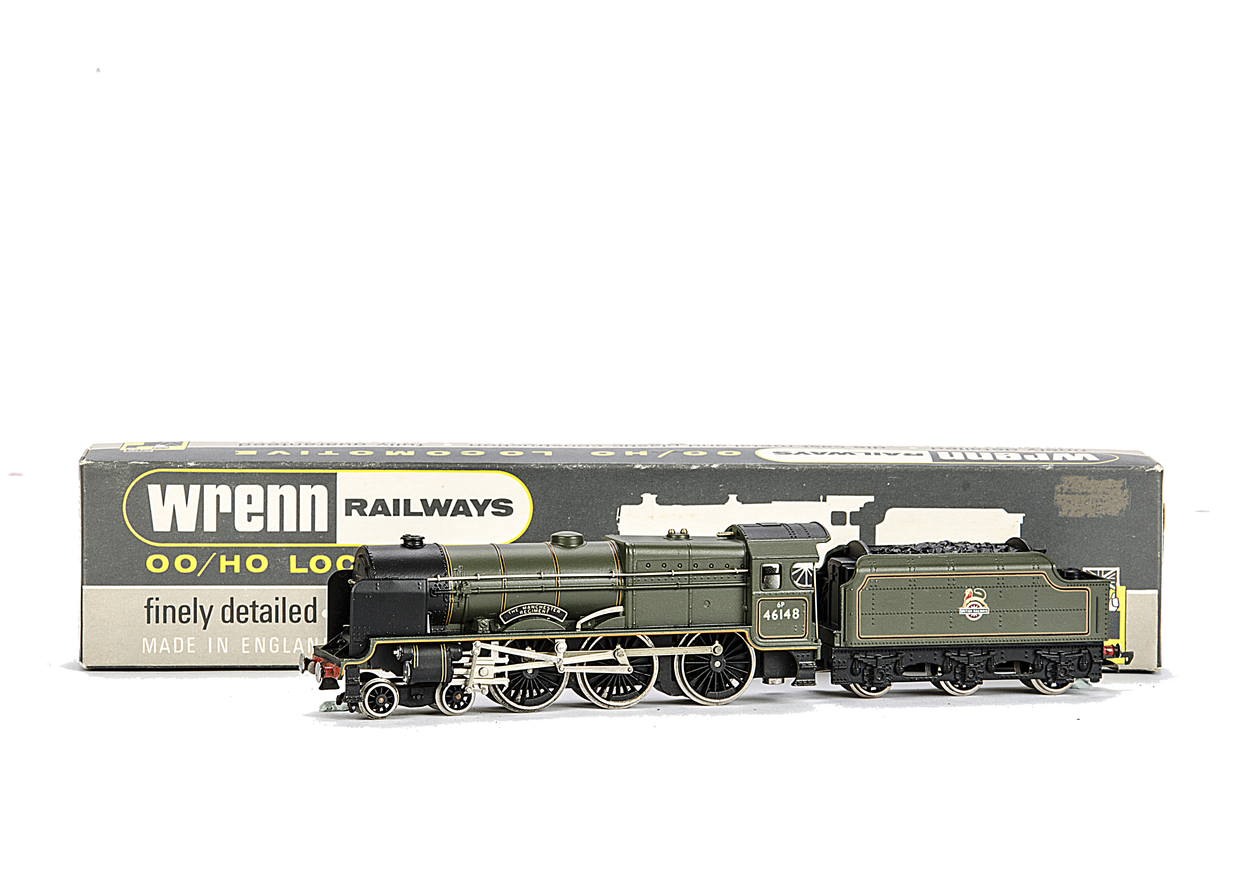 A rare Wrenn 00 Gauge W2262/A Royal Scot Class BR 'The Manchester Regiment' Locomotive and Tender