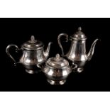 A collection of silver plate, including a Christopfle four piece tea service including tray, an