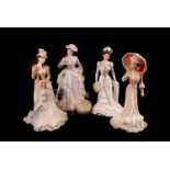 A collection of 10 Coalport female figures, some complete with certificates, including : Sophie