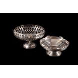 A George V silver Art Deco small footed bowl from Walker & Hall, together with a George V silver
