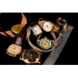 A small group of eight vintage and modern lady's and gentlemen's wristwatches, including a Mentor,