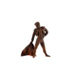 A modern Spanish cast iron sculpture, 20th century, modelled as a Matador, 28cm