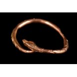 An interesting gold Ouroboros ring, possibly medieval, the ring of snake design, it was believe to