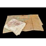Two European silk maps, both double sided, one for Germany, France Belgium and Holland, showing