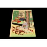 A set of five Toyohara Chikanobu woodblock prints, better known to his contemporaries as Y?sh?