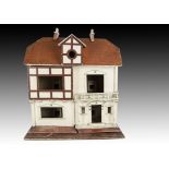 An interesting G & J Lines Brothers dolls’ house No.20, circa 1919, with two bays and two storeys,