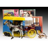 Pedigree Sindy Accessories: Dapple Grey Horse and Camping Buggy with Folding Tent, in original