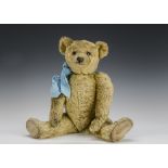 A fine Farnell Teddy Bear 1920s, with golden mohair, clear and black glass eyes with brown painted