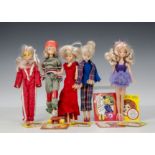 Five Flair Toys Ltd. Daisy dolls, in original clothes including red Frou Frou, Bye Bye Baby and