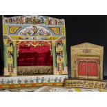 Toy Theatres: a small paper covered plastic Pollock’s Theatre; a reprinted large Reassembled