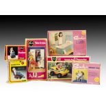 Pedigree Sindy Accessories: S502 Bath, Wardrobe, Rocker, Dressing Table and Stool, Camping Buggy and