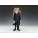 A Trendon Limited Edition Sasha doll Kiltie, 1983, with long light brown real hair, Black Watch