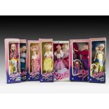 Seven Hasbro Sindy dolls: City Girl - Match ‘n’ Set and New Look, two Double Fun, two My First Sindy