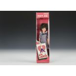 A Pedigree Party Girl Sindy, No.44762, 1983, with short brunette hair, black and white striped