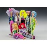 Seven Hasbro unboxed Jem dolls: Holograms including Raiga, Kimber, Shana and Aja, in original