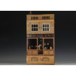 No.9 Joakim & Son dolls’ house hat shop and haberdashery, of recent manufacture, pine construction