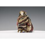 An interesting dolls’ house Anglo-Indian doll wearing sari, bisque shoulder head with moulded blonde