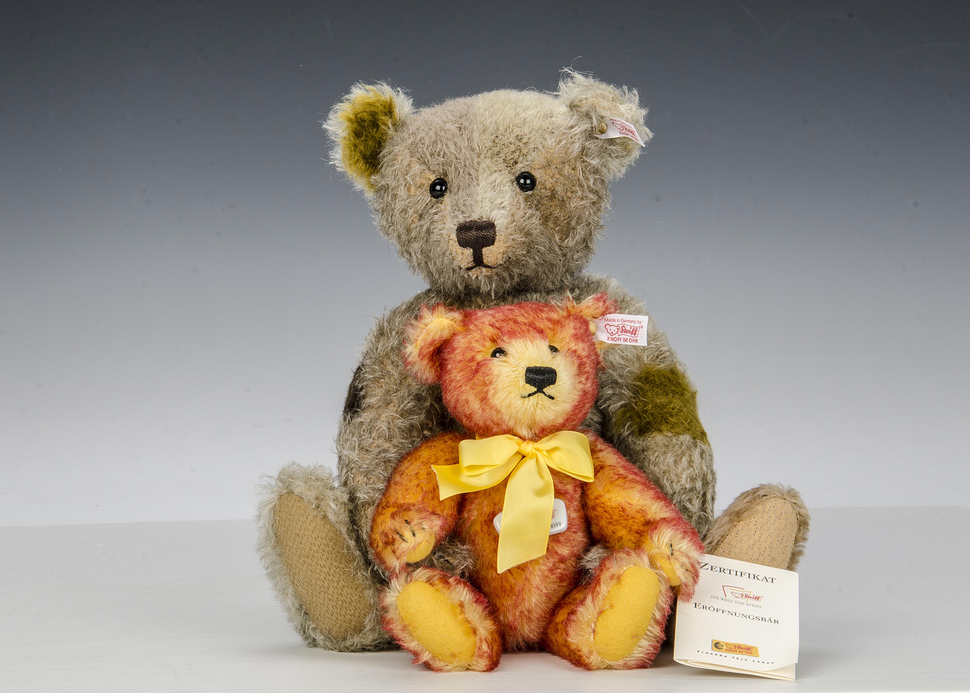 A Steiff Limited Edition Reinhard The Schulte Patchwork Teddy Bear, 334 of 1901, in original box
