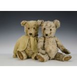 Two Chiltern Hugmee teddy bears, 1950s, one with pressure-operated musical mechanism and blonde