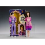 Mattel Donny & Marie Osmond 1976: Donny in original window box; and a Marie, both in matching purple