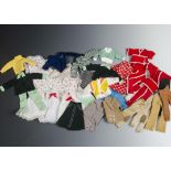 A quantity of Sindy clothes: including two red and white winciette Summer Nights, trousers, tops,