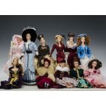 Thirteen unboxed Collector’s Barbie: including Barbie had a little lamb, Little Bo Peep, Promenade