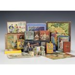 A quantity of puzzles and cards: a boxed fairy tale picture blocks with illustrations J.P. Werth,