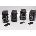 Rollei TLR Cameras: a Rolleicord II model 4 together with 3 examples of the Rolleiflex Automat (4)