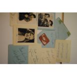 Autographs, collection of loose album pages with artists from the 1940s including Sydney Piddington,