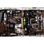 Cameras and lenses: an assortment of Russian, German and other items (2 trays)