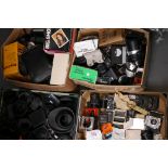 Assorted Photographica: a quantity of varied items including Rollei nameplates and other spares,