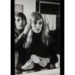 Terry O'Neill (1938 - ) Sharon Tate and Roman Polanski reflected in mirror as she brushes her