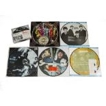 The Beatles, picture discs six 12" and two 7" four disc sets, including Timeless, Sgt Peppers (