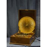 Lumiere gramophone: an HMV Model 460 gramophone with Pleated Diaphragm, in mahogany case (lacking