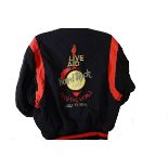 Live Aid, original jacket by Stormin' Norman Productions Satin Jackets Inc., Baseball jacket size