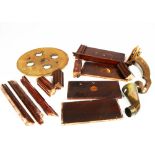 Gramophone spares: four sides, with plinth moulding and corner blocks, for an Intermediate