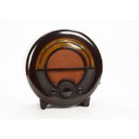 Mains receiver: an Ekco AD 76 in circular bakelite case