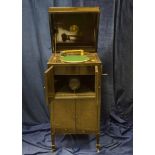 Cabinet gramophone: a Cliftophone cabinet gramophone with Cliftophone soundbox (stylus bar