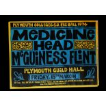 Plymouth Polytechnic Student Union, Rag Ball Posters, Medicine Head / McGuiness Flint - Friday