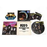 Kiss, approx seventeen coloured vinyl picture discs and twenty album, various years and condition