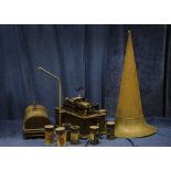 Phonograph: an Edison Home phonograph, Model B No. H218739, with Combination pulley, Diamond B