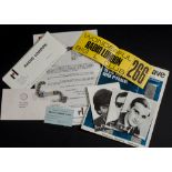 Radio London, collection of related material including DJ promo post cards, car stickers, small felt