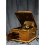 Table grand gramophone: an HMV Model IXa, with Exhibition soundbox 526841, cast iron internal horn