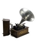 Phonograph: an Edison Standard, Model A No. S854365, with C reproducer, 2-minute gears, banner