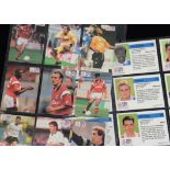 Trade Cards, Football, The Official Football Collector Card File (Pro Set) 1991/92 containing