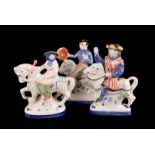 Three Rye Pottery flat backed figures, from the 2003 Canturbury Tales edition, including, The