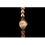 A 9ct gold Avia Incabloc ladies wrist watch, having a 17 jewel movement in 9ct gold case, on dual