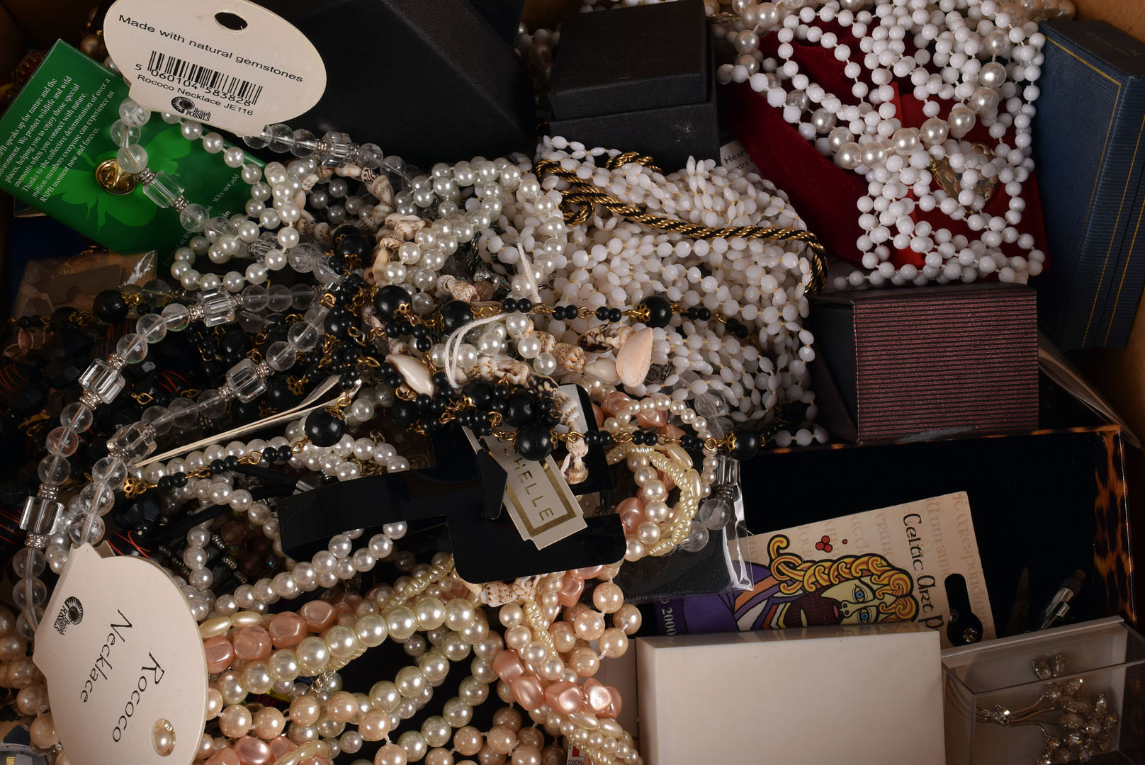 A collection of costume Jewellery, including chains, brooches, pendants , bangles and more (1)