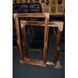 A collection of modern gilt picture frames, plus an Edwardian example (6)